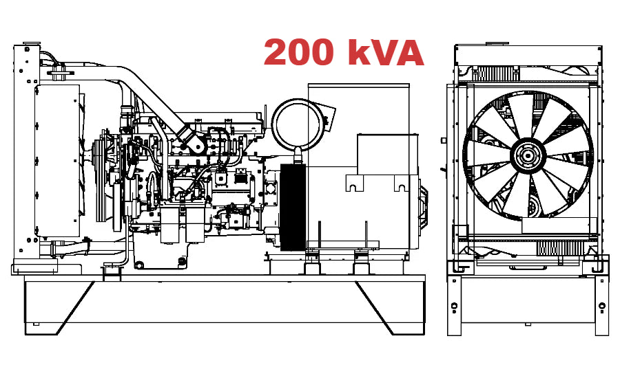 Diesel generator VISA POWERFULL B, BAUDOUIN, BD 200 B - 200 kVA, 160 kW