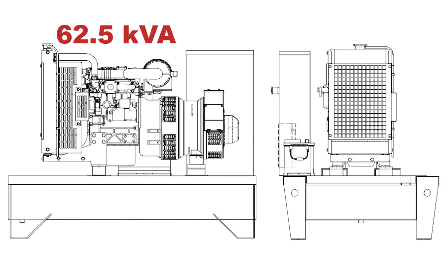 Diesel generator VISA POWERFULL B, BAUDOUIN, BD 60 B - 62.5 kVA, 50 kW