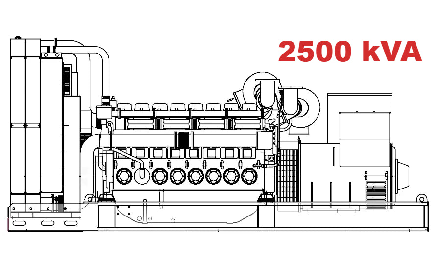 Diesel generator VISA Powerfull U, BAUDOUIN, BD 2500 U - 2500 kVA, 2000 kW