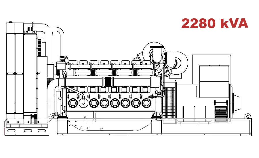 Diesel generator VISA Powerfull U, BAUDOUIN, BD 2280 U - 2280 kVA, 1824 kW