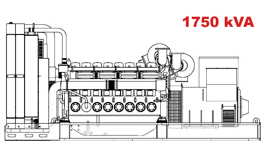 Diesel generator VISA Powerfull U, BAUDOUIN, BD 1700 U - 1750 kVA, 1400 kW