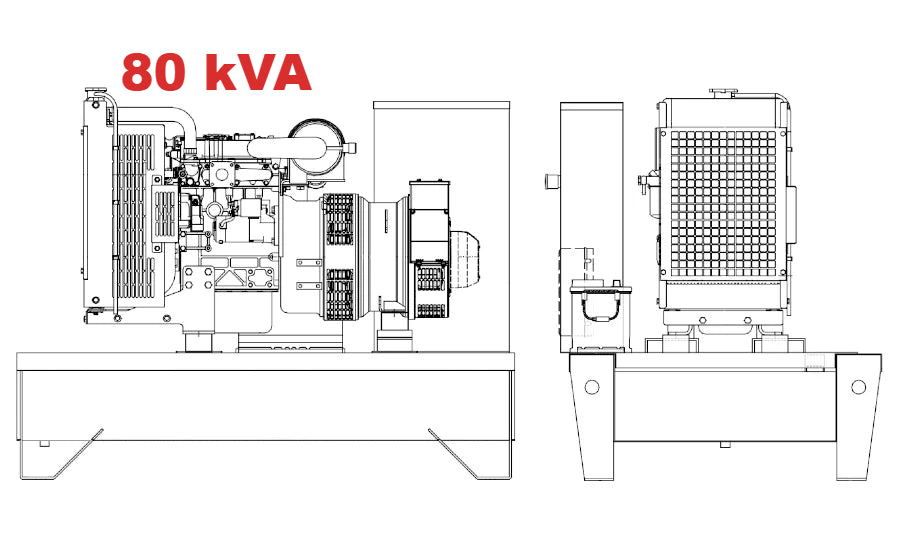 Diesel generator VISA POWERFULL B, BAUDOUIN, BD 80 B - 80 kVA, 64 kW