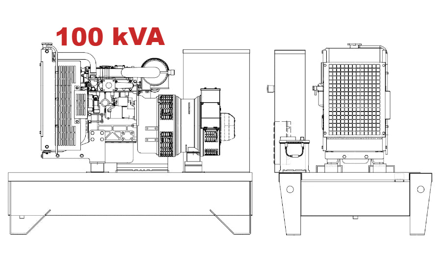 Diesel generator VISA POWERFULL B, BAUDOUIN, BD 100 B - 100 kVA, 80 kW