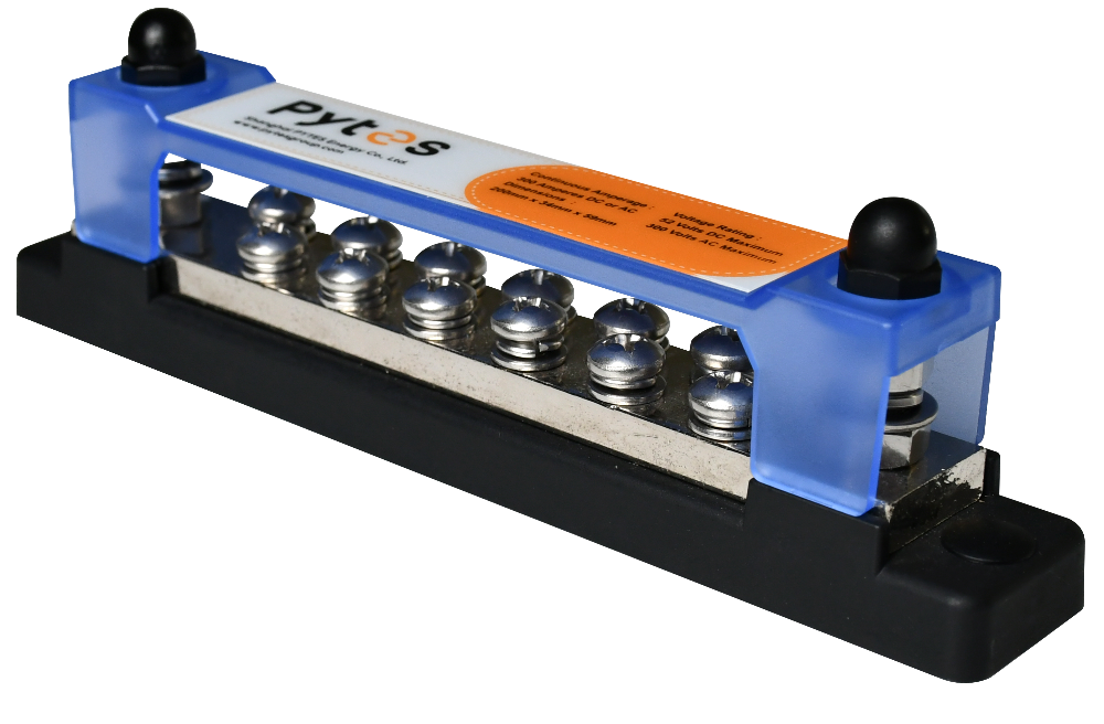 300A Busbar with 12 × M6 Terminals (with Cover)