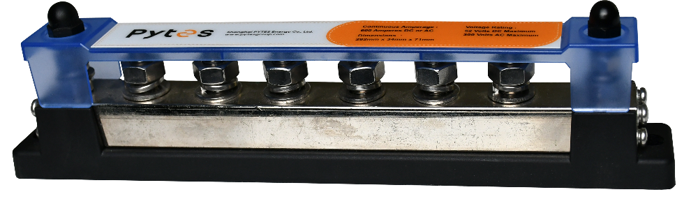 600A Busbar with 6 × M10 Terminals (with Cover)