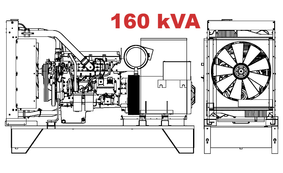 Diesel generator VISA POWERFULL B, Iveco, F 170 B - 160 kVA, 128 kW