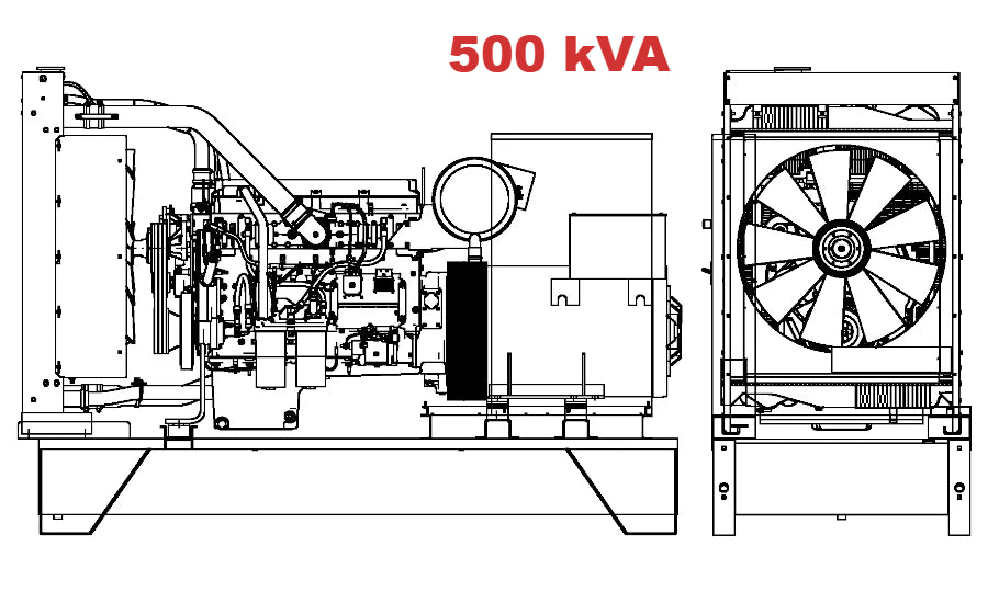 Diesel generator VISA POWERFULL B, Iveco, F 500 B - 500 kVA, 400 kW