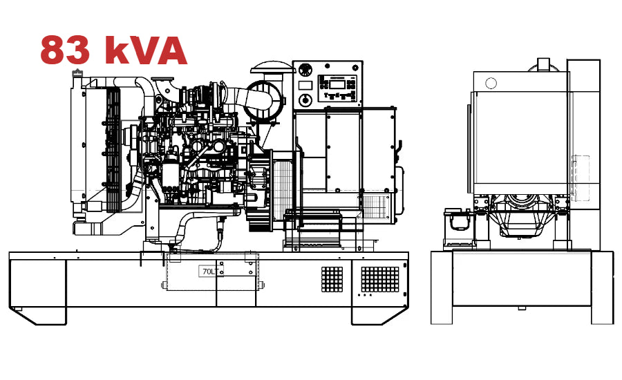Diesel generator VISA GALAXY GO, IVECO, F 80 GO - 83 kVA, 66.4 kW