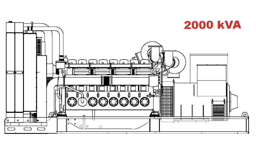 Diesel generator VISA Powerfull U, MITSUBISHI, M 2000 U - 2000 kVA, 1600 kW