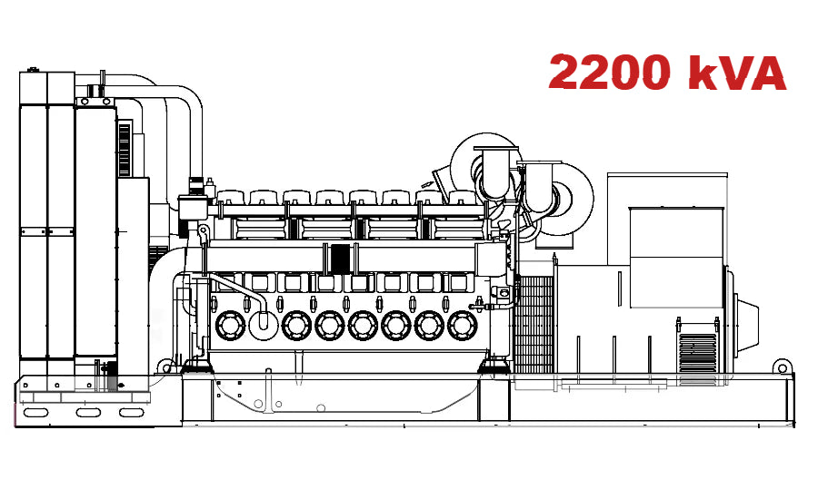 Diesel generator VISA Powerfull U, MITSUBISHI, M 2280 U - 2200 kVA, 1760 kW