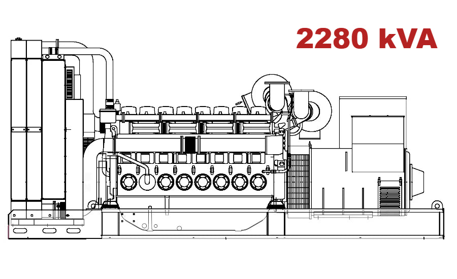 Diesel generator VISA Powerfull U, MITSUBISHI, M 2280 U - 2280 kVA, 1824 kW