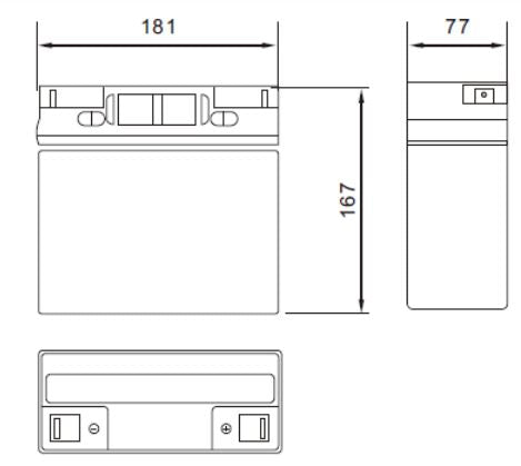 AGM battery 12V 18Ah, MWL 18-12, MWL 18-12F
