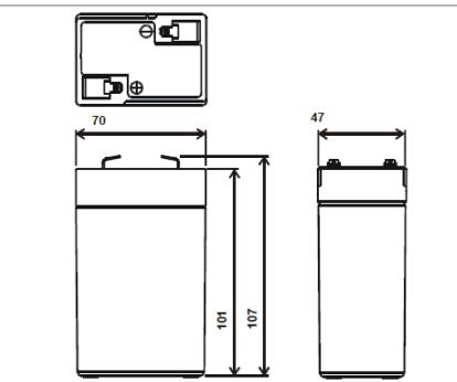 AGM battery 6V 5Ah, MWS 5-6