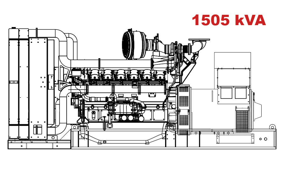 Diesel generator VISA Powerfull U, PERKINS, P 1500 U - 1505 kVA, 1204 kW