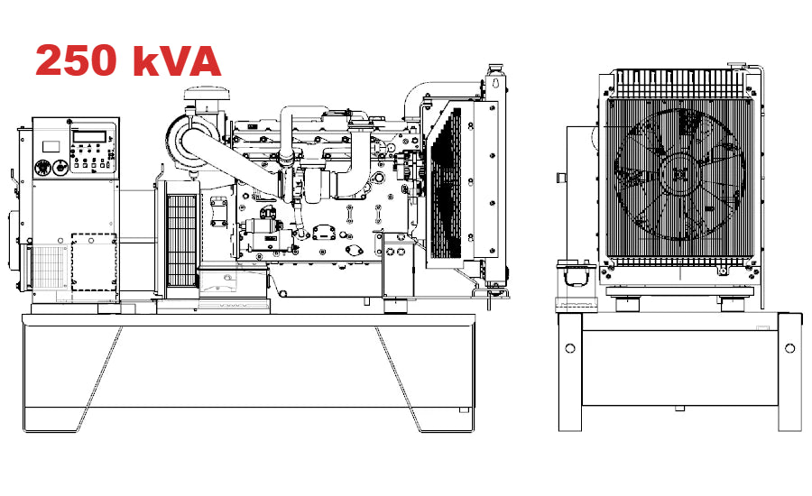 Diesel generator VISA POWERFULL B, Perkins, P 252 B - 250 kVA, 200 kW