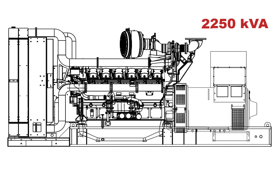 Diesel generator VISA Powerfull U, PERKINS, P 2250 U - 2250 kVA, 1800 kW