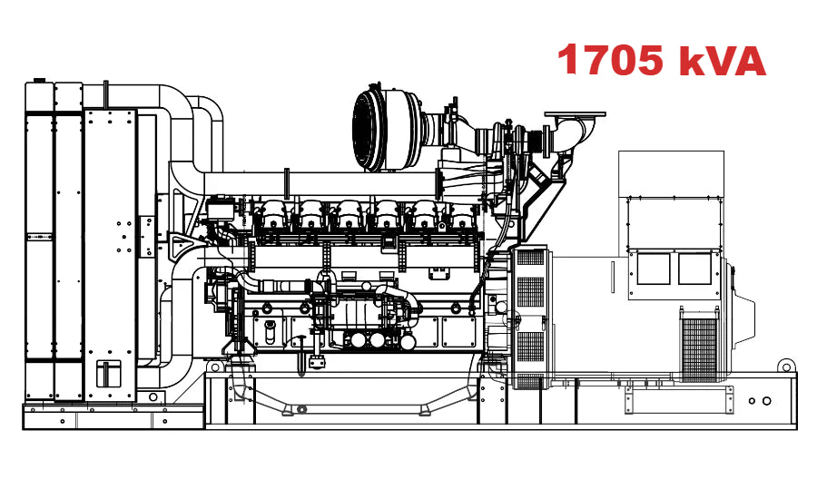 Diesel generator VISA Powerfull U, PERKINS, P 1700 U - 1705 kVA, 1364 kW