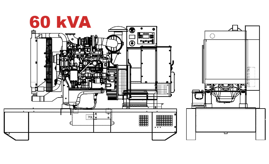 Diesel generator VISA GALAXY GO, PERKINS, P 65 GO - 60 kVA, 48 kW