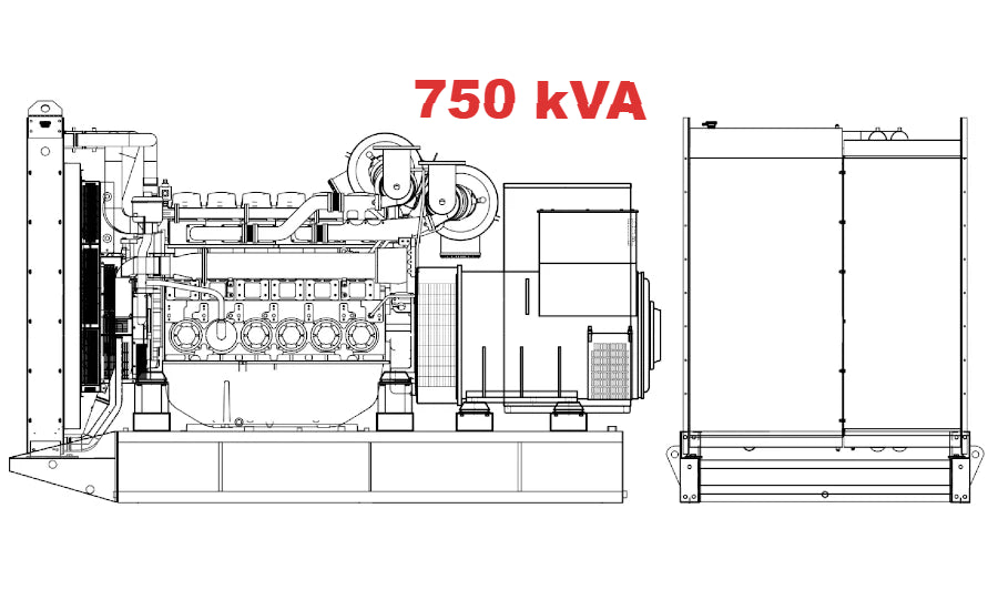 Diesel generator VISA POWERFULL B, Perkins, P 730 B - 750 kVA, 600 kW