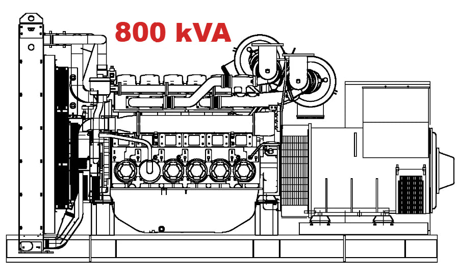 Diesel generator VISA Powerfull U, PERKINS, P 805 U - 800 kVA, 640 kW