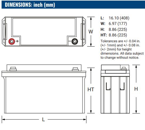 12V 130Ah, PG-12V130 M8