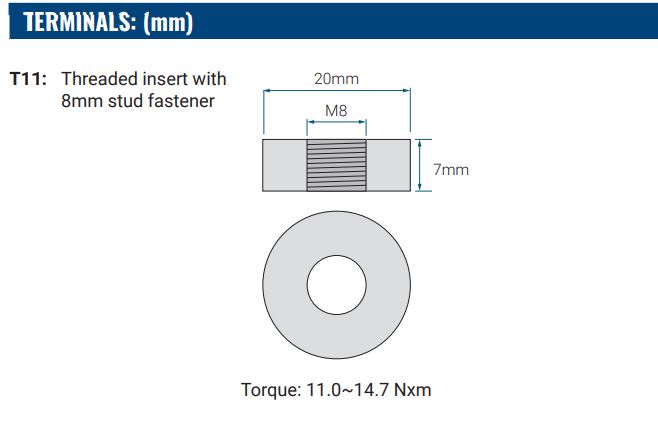 12V 160Ah, PG-12V160 M8