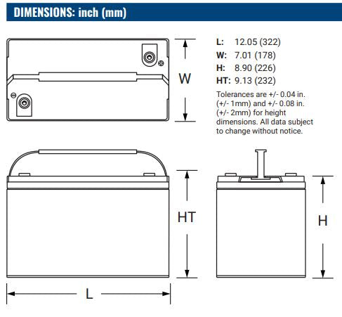 AGM battery 6V 208Ah, PG-6V210 FR