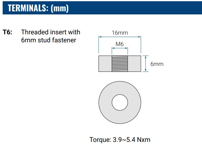 12V 38Ah, PS-12380VdS M6 AGM battery