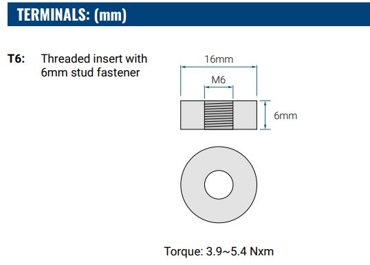 12V 65Ah, PS-12650VdS M6 AGM battery