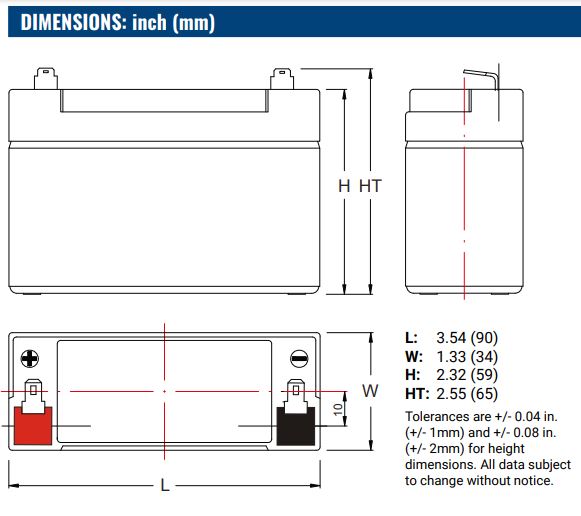 AGM battery 4V 3.5Ah, PS-435ST