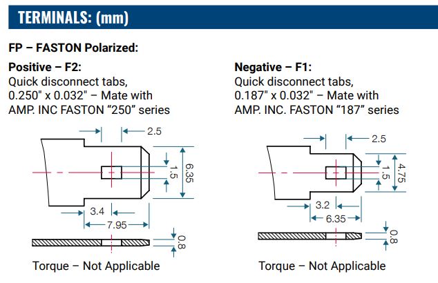 AGM battery 6V 13Ah, PS-6120 FP