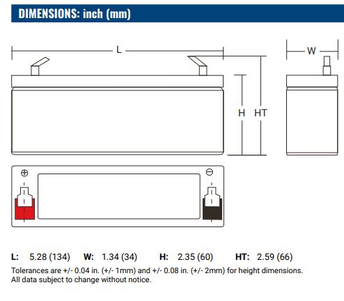 AGM battery 6V 3.5Ah, PS-630ST
