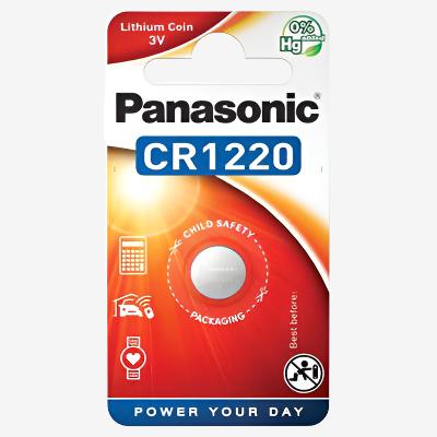 Батерия 3V Panasonic CR1220, LiMnO2 - блистер 1 бр.