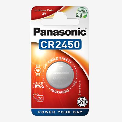 Батерия 3V Panasonic CR2450, LiMnO2 - блистер 1 бр.