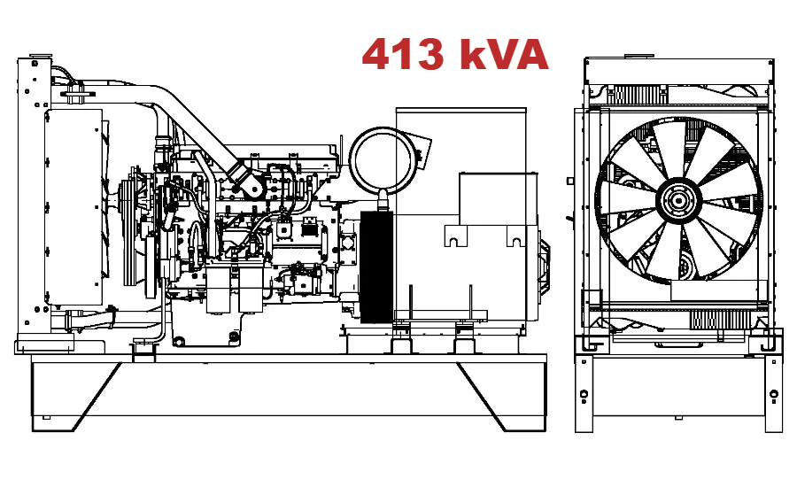 Diesel generator VISA POWERFULL B, SCANIA, S 400 B - 413 kVA, 330.4 kW