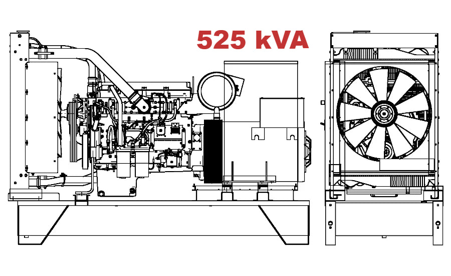 Diesel generator VISA POWERFULL B, DOOSAN, DS 505 B - 525 kVA, 420 kW