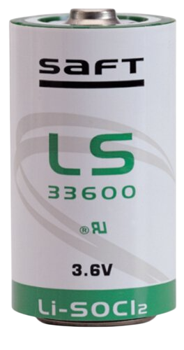 Battery Saft LS 33600/STD D  3.6V 17 Ah, Li-SOCl2 size D
