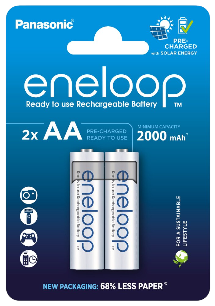 Батерия 1.2V Panasonic Eneloop AA R6 NiMh 2000mAh x 2 бр.