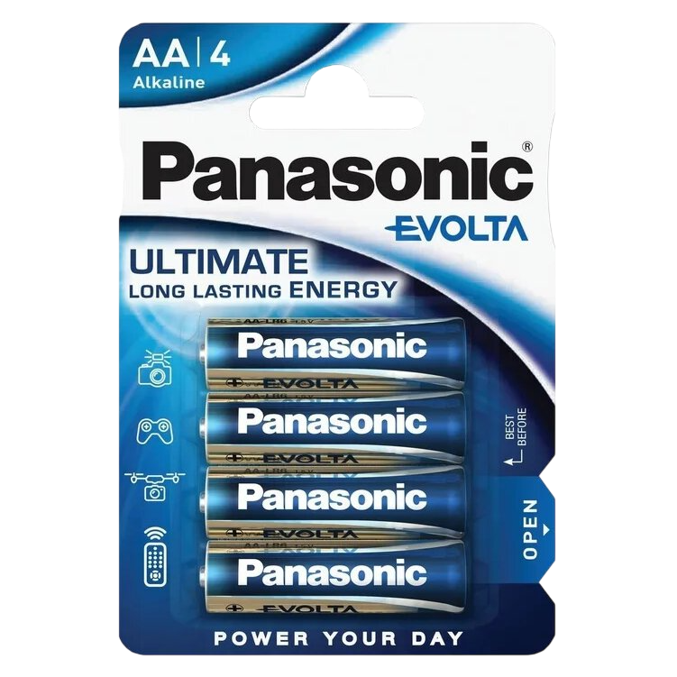 Батерия 1.5V Panasonic Evolta Alkaline LR6 AA - блистер с 4 бр.