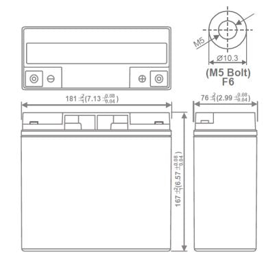 AGM battery 12V 18Ah, MWP 18-12
