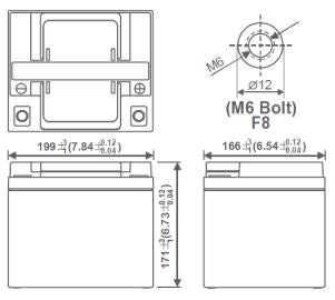AGM battery 12V 50Ah, MWP 50-12