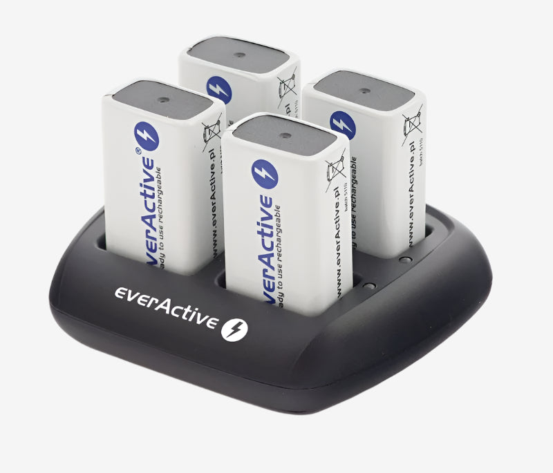 Зарядно устройство EverActive NC-109, 4 x 9V