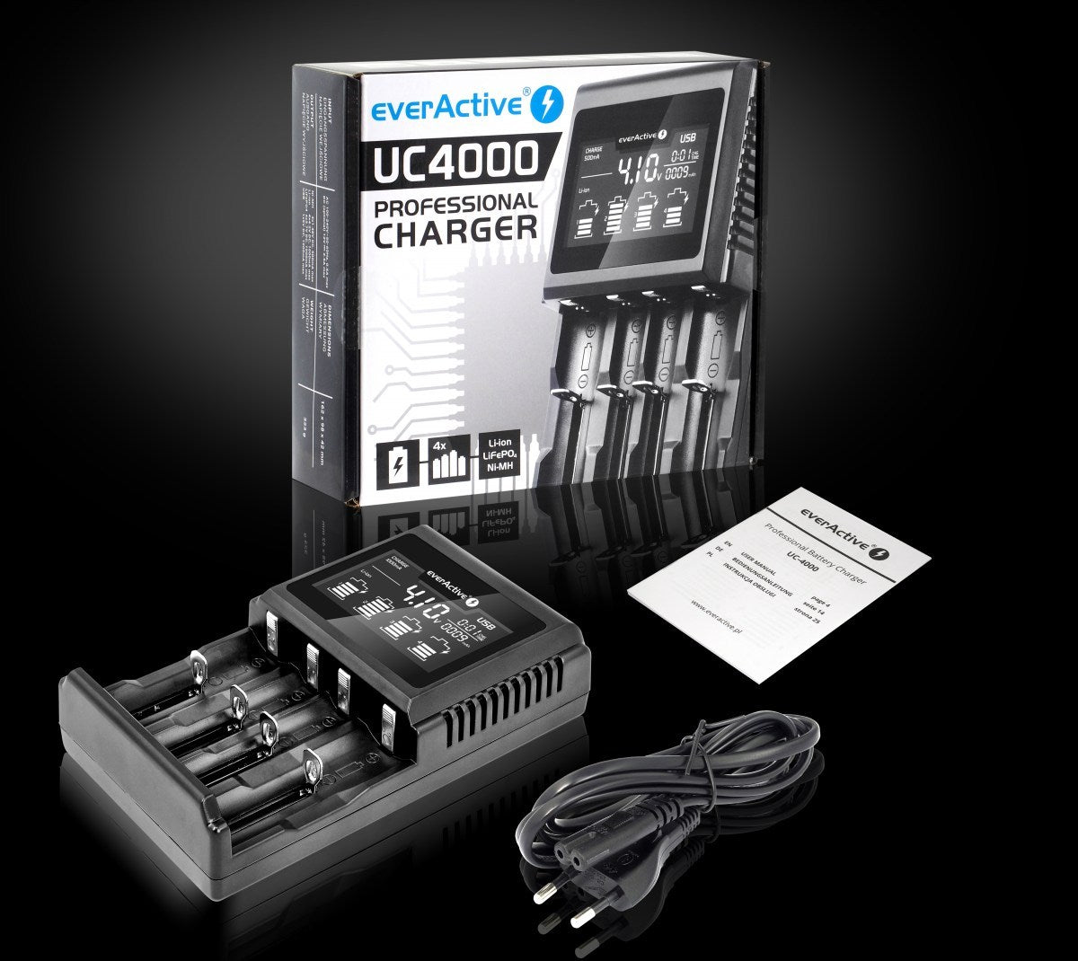 Зарядно устройство EverActive UC-4000 Professional charger